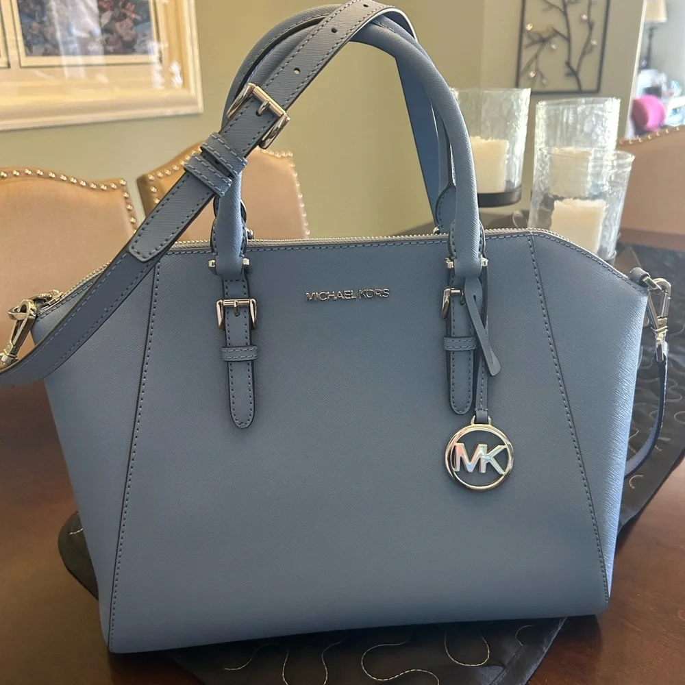 Michael Kors Ciara Large Leather Satchel - Picture 9 of 11